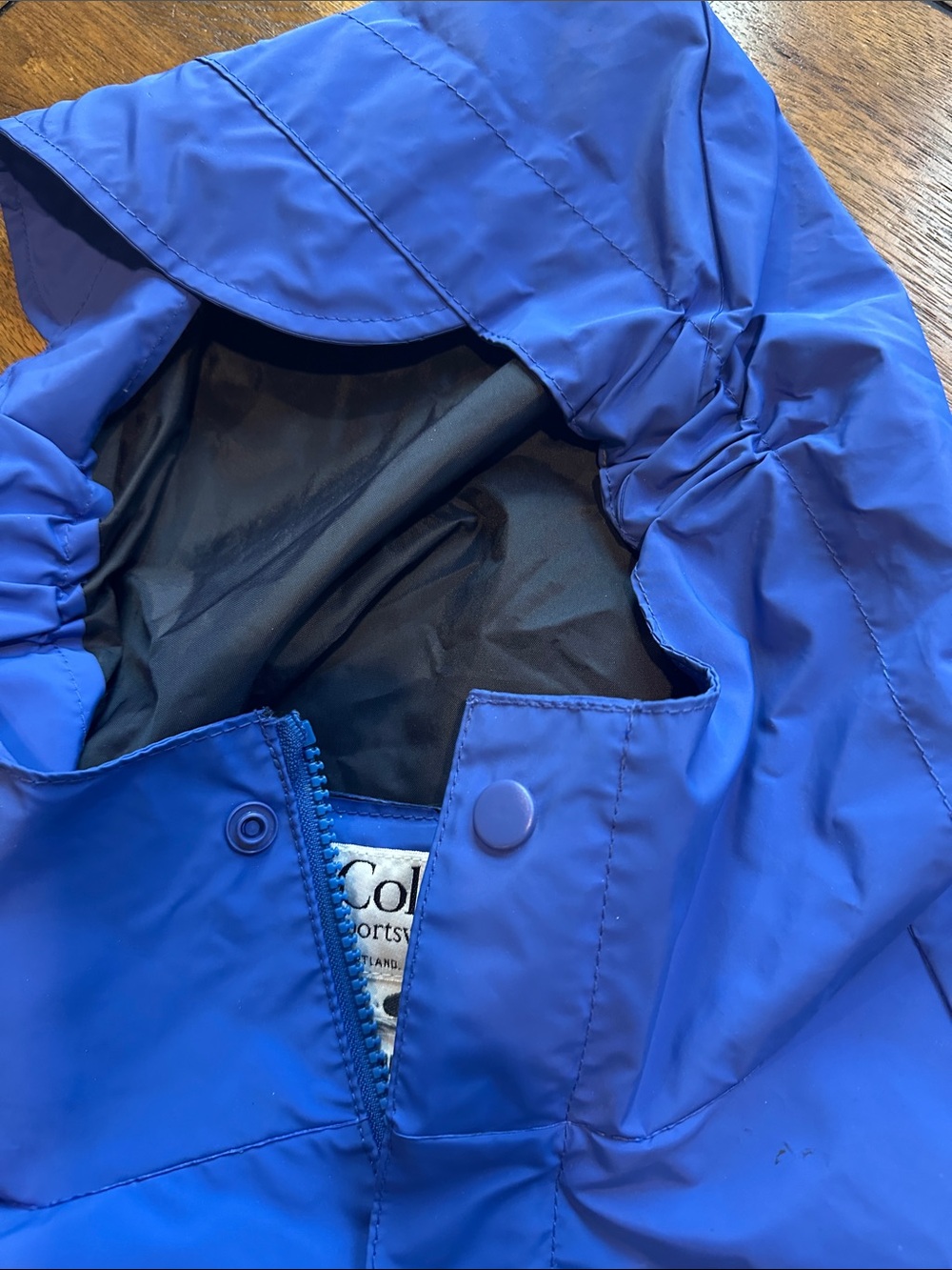 Columbia Royal Blue Hooded Raincoat - Picture 4 of 12